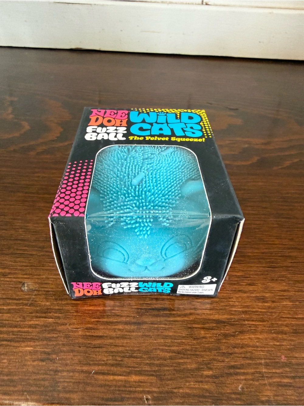 Wild Cats Blue Fuzz Ball Squeeze Toy by Wild Cats